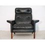 Fauteuil vintage danois 1960 cuir et palissandre