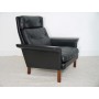 Fauteuil vintage danois 1960 cuir et palissandre