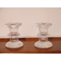 Paire de bougeoirs vintage en verre dlg Iittala