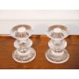 Paire de bougeoirs vintage en verre dlg Iittala