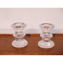 Paire de bougeoirs vintage en verre dlg Iittala