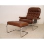 Fauteuil vintage scandinave en cuir "Dux"