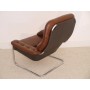 Fauteuil vintage scandinave en cuir "Dux"