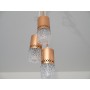 Suspension vintage scandinave cuivre et verre