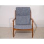 Fauteuil scandinave vintage en teck 1960