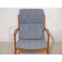 Fauteuil scandinave vintage en teck 1960