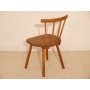 Chaise vintage en bois brutaliste