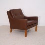 Fauteuil vintage danois en cuir dlg Mogensen