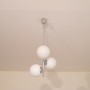 Suspension space age opaline et chrome 1970