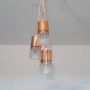 Suspension vintage scandinave 1970 cuivre et verre