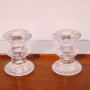 Paire de bougeoirs vintage en verre dlg Iittala