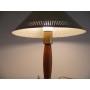 Lampe vintage laiton et bois 1950