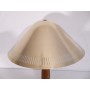 Lampe vintage laiton et bois 1950