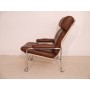 Fauteuil vintage scandinave en cuir dlg Bruno Mathsson