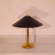 Lampe vintage laiton et métal Suède 1970