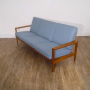 Canapé vintage scandinave Erick Wortz en chene