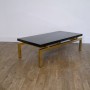 Table basse vintage 1970 laiton et laque