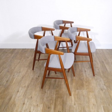 Serie de chaises danoise par Aksel Bender et Ejnar Larsen