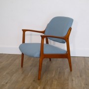 Fauteuil vintage scandinave en teck design Inge Andersson