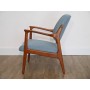 Fauteuil vintage scandinave en teck