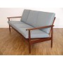 Canapé vintage scandinave en teck 1960