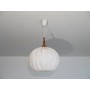 Suspension "Ballon" scandinave teck et tissu 