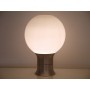 Lampe vintage metal et opaline 1970