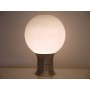 Lampe vintage metal et opaline 1970