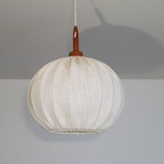 Suspension "Ballon" scandinave teck et tissu 