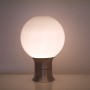 Lampe vintage metal et opaline 1970