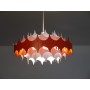 Suspension vintage bicolore de Doria Leuchten allememagne 1970