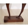 Statuette vintage de chat en teck 