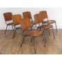 Serie de 6 chaises vintage en teck 