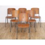 Serie de 6 chaises vintage en teck 