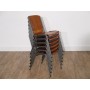 Serie de 6 chaises vintage en teck 