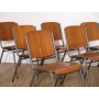 Serie de 6 chaises vintage en teck 