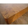 Table basse vintage en loupe d'orme 1970 esprit Willy Rizzo