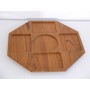 Plateau vintage en teck et verre de Karl Holmberg 1960