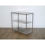 Console vintage chrome et  verre 1970