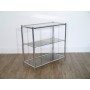 Console vintage chrome et  verre 1970