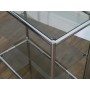 Console vintage chrome et  verre 1970