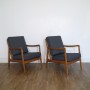 Paire de fauteuil danois design de Ole Wanscher modèle FD109