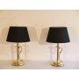 Paire de lampes vintage en laiton "tsar" de Tranas stilarmatur