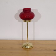 Bougeoir scandinave laiton et verre 1960