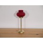 Bougeoir scandinave laiton et verre 1960