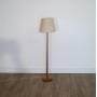 Lampadaire vintage scandinave en bois 1960