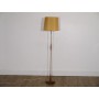 Lampadaire vintage scandinave en teck et laiton