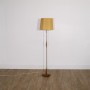 Lampadaire vintage scandinave en teck et laiton