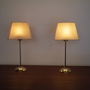 Paire de lampes vintage scandinave en laiton de Gemi 1970