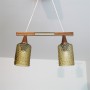 lustre vintage scandinave teck et verre 